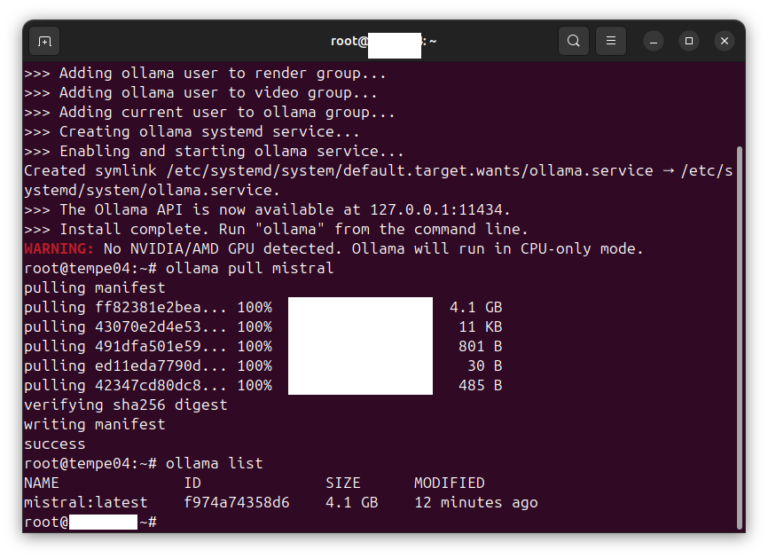 Using Ollama to host an LLM on CPU-only equipment to enable a local ...